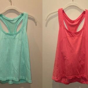 Lululemon Swiftly Tech Tank Tops BUNDLE | Size 12 | Wild Mint & Coral
